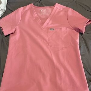 Light pink scrub top